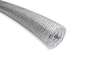 Manguera de PVC + PU de doble capa con alambre de acero trenzado resistente al desgaste, grado alimenticio