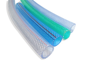 Tube PVC blanc tresse polyéthylène