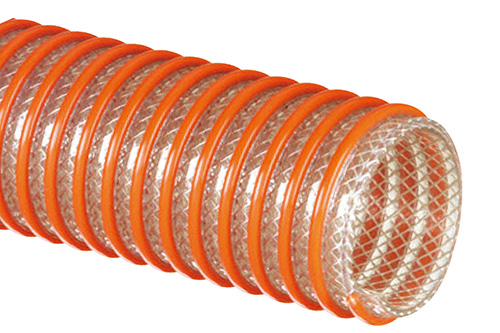 1 Metre Clear PVC Suction Hose - 3/4" (19mm) Bore, Wire Reinforced For Water & Air